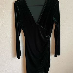 Velvet green dress